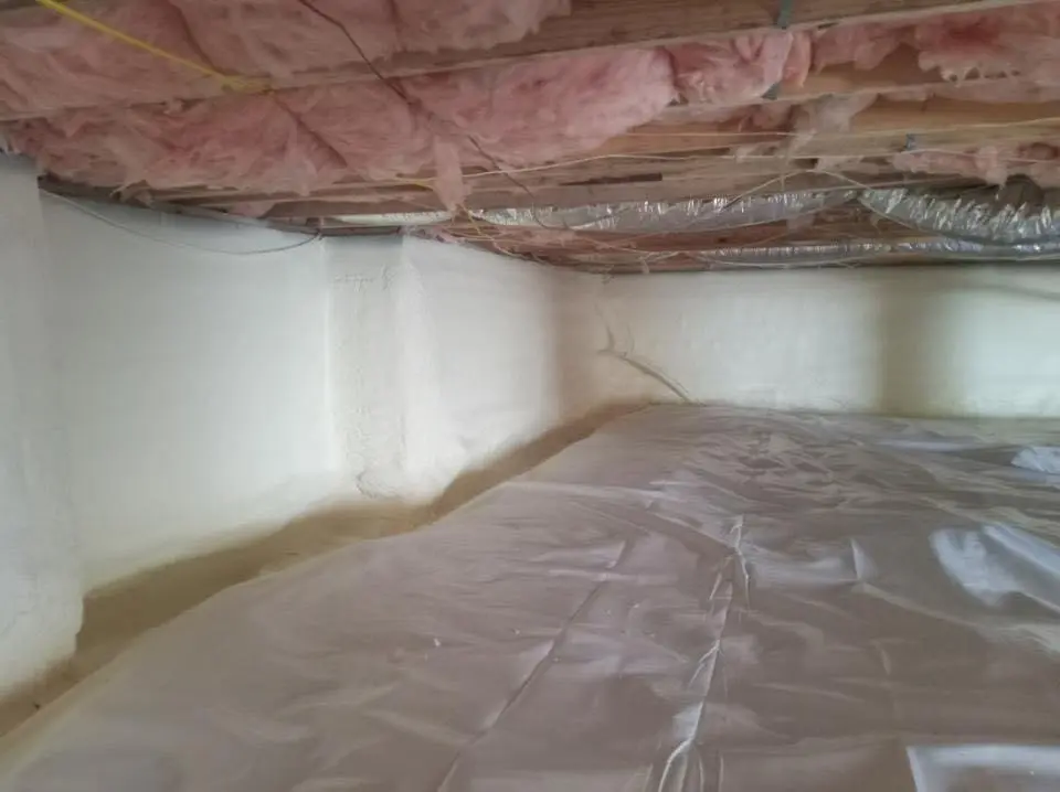 Crawl space encapsulation with closed-cell spray foam for Attic Insulation in Tolleson